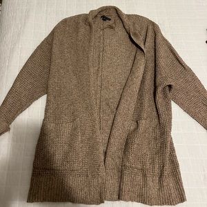 American Eagle, tan knit long cardigan, size XS/S